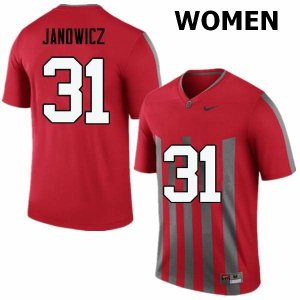 Women's Ohio State Buckeyes #31 Vic Janowicz Throwback Nike NCAA College Football Jersey New Release YYQ5744IJ